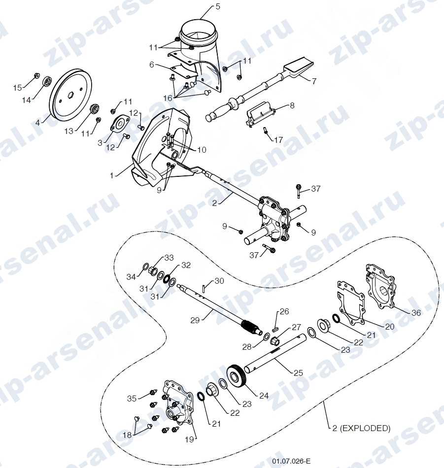   Корпуса шнека и крыльчатки для ST 276EPT