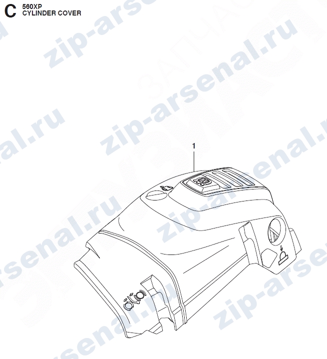   Крышка цилиндра для Husqvarna 560 XP