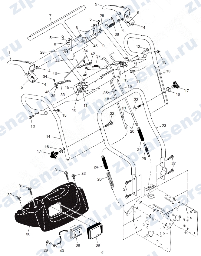   Ручки для снегоуборщика Husqvarna 9027 STE