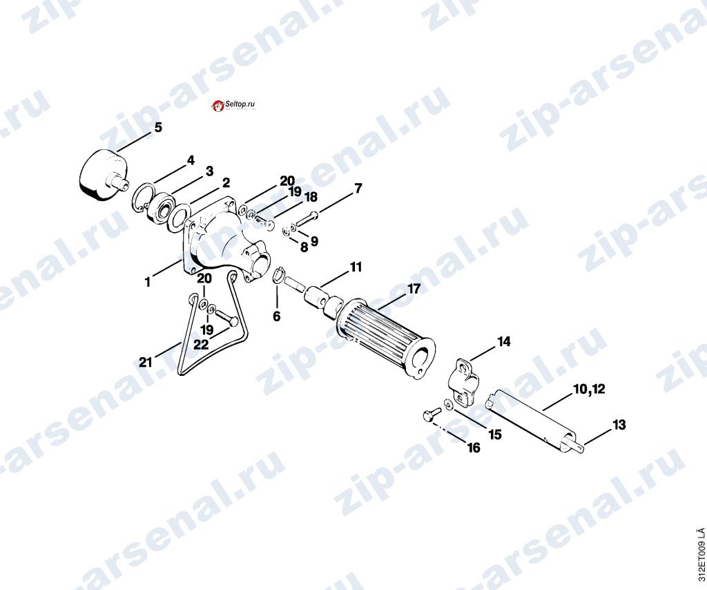 Корпус муфты - Хвостовик для бензотриммера Stihl FS 80